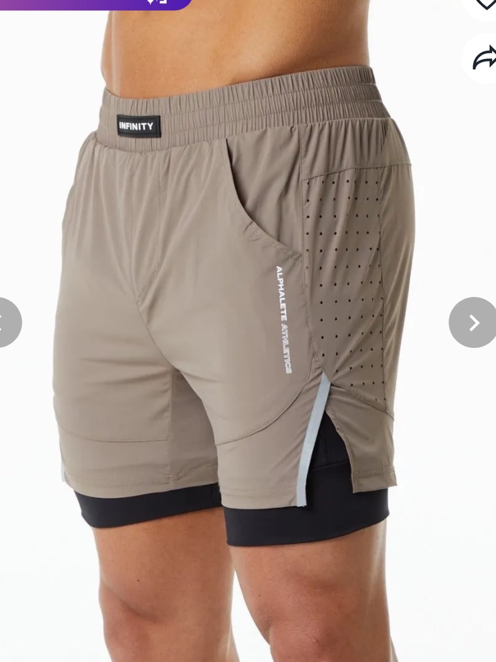 Alphalete Athletics Infinity Speed Shorts 5.5" size XL